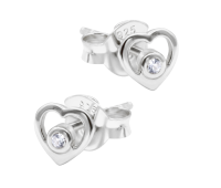 Heart Silver Stud Earring STS-7057